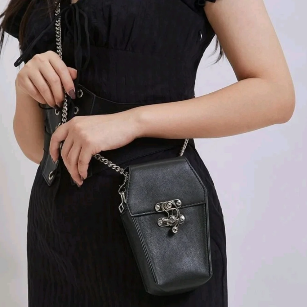 GONE SOON Coffin Crossbody Purse Bag - Picture 2 of 8